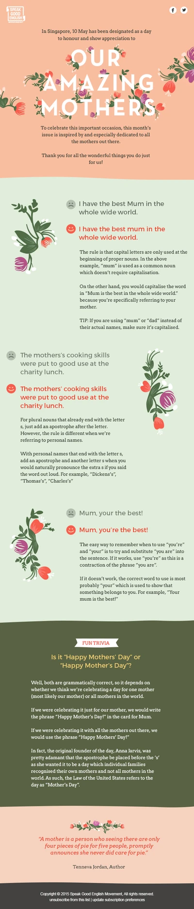 Speak Good English Newsletter May 2015